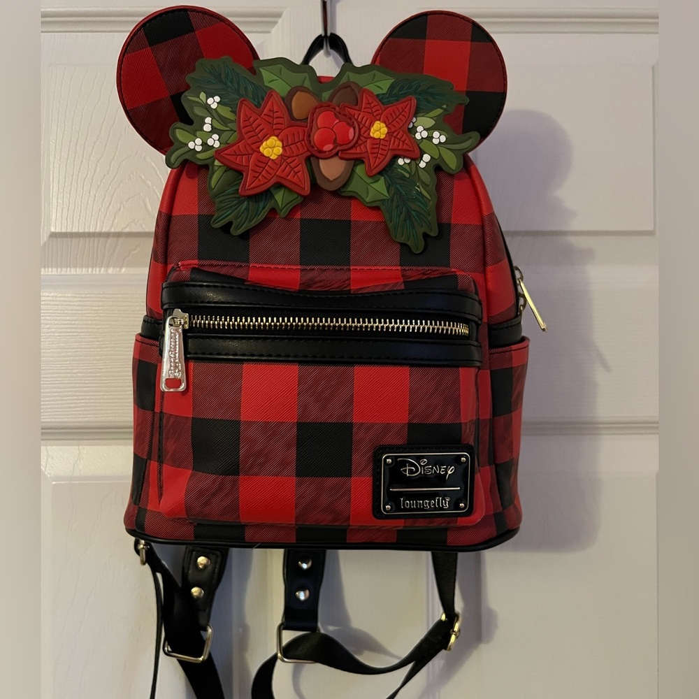 Disney Loungefly Backpack Purse- Christmas Themed